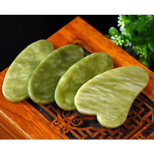 1 Piece Body Natural Jade Guasha Board Scraching Facial Eyes Scraping Gua Sha SPA Health Care Massager Massage Tool