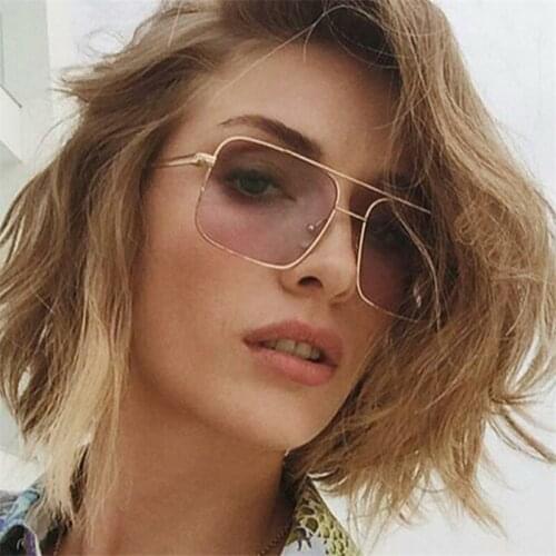 MAYTEN Square Double Beam Sunglasses Women Men Metal Alloy Frame Sun Glasses 2021 Designer Vintage Mirror Oversized Eyeglasses