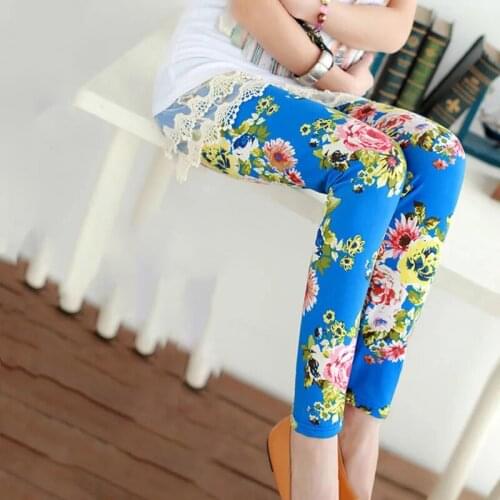Fashion printing High waist slim Pants Women Casual Loose plus size summer thin pants Ladies 2021 new elegant floral trousers