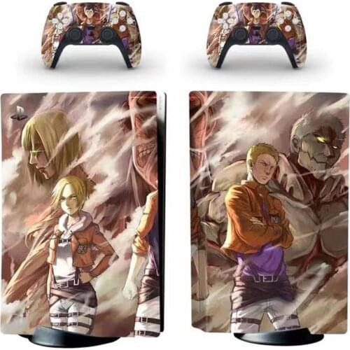 Titanl Style PS5 Disc Edition Skin Sticker for Playstation 5 Console & 2 Controllers Decal Vinyl Protective Skins Style 1