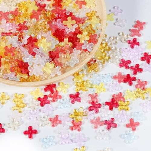 Wholsale 10Pcs Osmanthus Glass Petal Piece Handmade Material Beads For DIY Accessories Jewelry Making