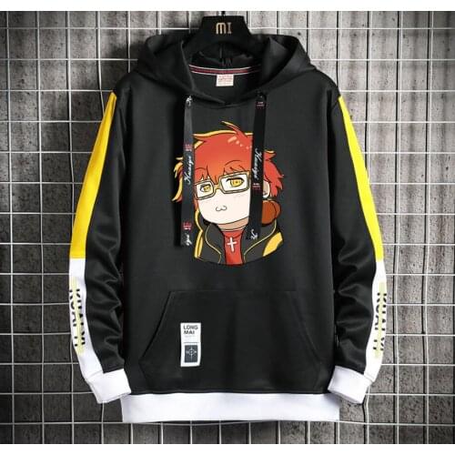 Anime Mystic Messenger Hoodie teenagers Popular Harajuku Hoodeds Pullover Streetwear Casual Fake Two-Piece jacket coat