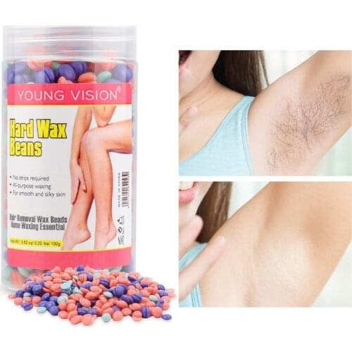 100g Waxing Hair Removing Solid Hard Wax Hair Removal Wax Beans Waxing Spa Epilator Eyebrow Waxing Beans Flawless Hair Remover