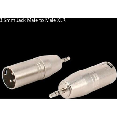 XLR 3 Pin Male To 3.5mm Jack 1/8" TRS Male Stereo Plug Shielded Mic Microphone Audio Adapter Converter Connector