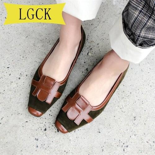 Plus Size 34-41 Women Shoes Woman Genuine Leather Flat Shoes Female Casual Work Ballet Flats Women Flats Super Soft Ladies Shoes