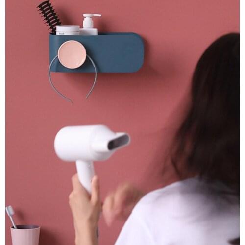 Draining Hole 1 Set Sturdy Plastic Portable Punch Free Storage Rack Shelf Durable Bathroom Rack Multi-use for Home