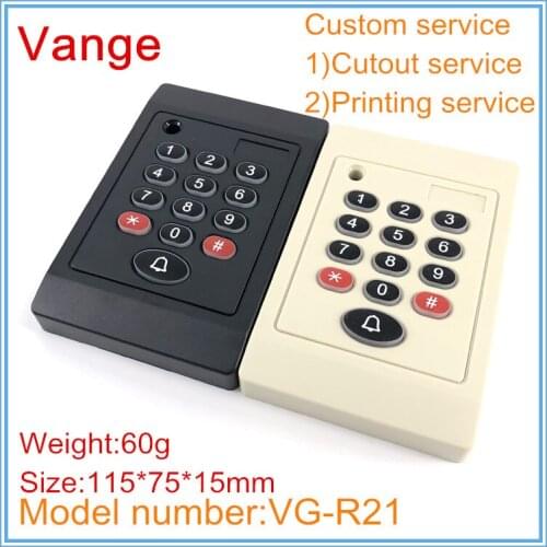 1pcs/lot black keypad door control enclosure case 115*75*15mm ABS plastic junction box wall mount for PCB