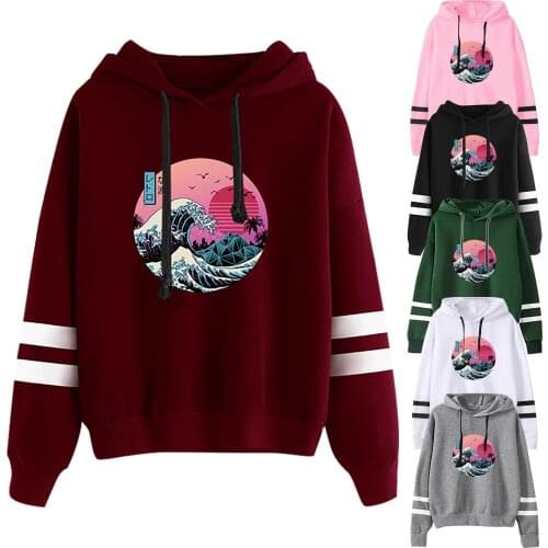1PCS Womens Autumn Long Sleeve Hoodie SweatshirtLovely Print Hoodies Fashionable Leisure Hooded Pullover Tops Blouse Suéter