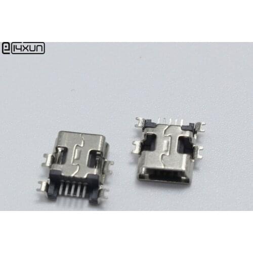 10pcs Mini USB Female Socket Connector 180 Degrees 5 Pin SMD Plug Jack DIY Connectors