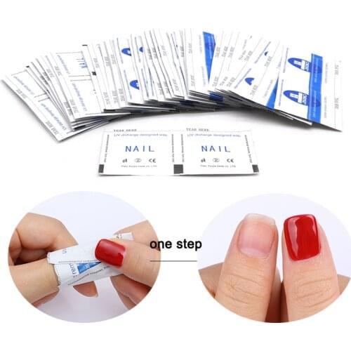 100 Pcs/lot Gel Nail Remover Manicure Tools Wet Wipes Paper Pads Nail Polish Remover Wraps Foil Nail Art Cleaner One Step Remove