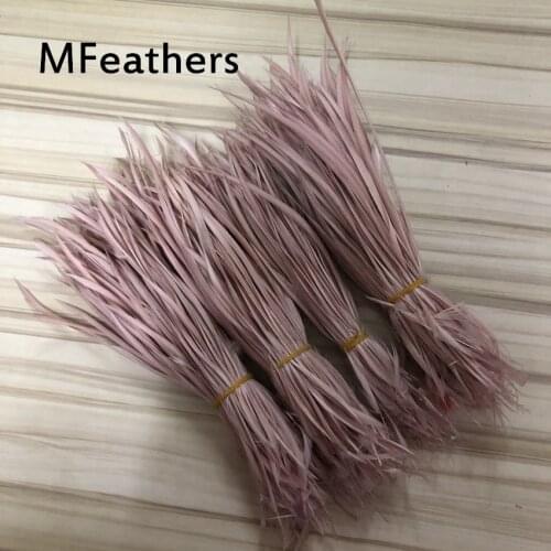 100PCS/lot Leather Pink Dyed Goose Biot Feathers 13-20cm For Millinery Crafts & Fly Tying DIY jewelry accessory crafts making