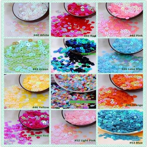 4MM AB Colors Plane Round Sequins Paillette For Crafts Scrapbook And Sewing DIY Handmade Project
