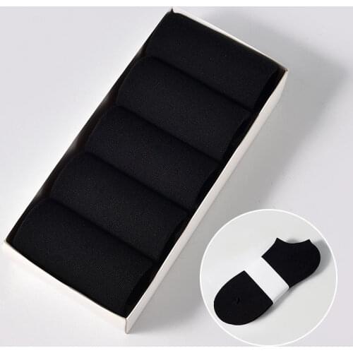 5 Pairs/set Socks Men Cotton Breathable Business No Show Socks Low Cut Summer Spring Short White Sock Male EU39-45 Wholesale