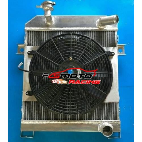 ALUMINUM RADIATOR+SHROUD+FAN FOR JAGUAR MK1/MK2 MK I/II S-TYPE SALOON M/T 1955-1967 1956 1957 1958 1959 1960 1961 1962 1963 64