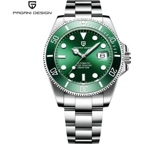 Luxury Brand PAGANI DESIGN Men Watches Stainless Steel Sapphire Luminous Waterproof Business Sport Automatic Mechanical Calendar