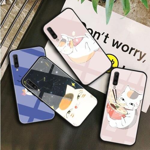 Natsume friend account Tempered Glass Case For Samsung Galaxy A10S A10E A20S A20E A30S A40 A50S A60 A70 A80 A90 A6 A7 A8 Shell