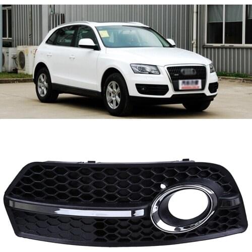 Black Auto Front Bumper Driving Fog Lights Cover Lamp Frame Trim For Audi Q5 2008-2012