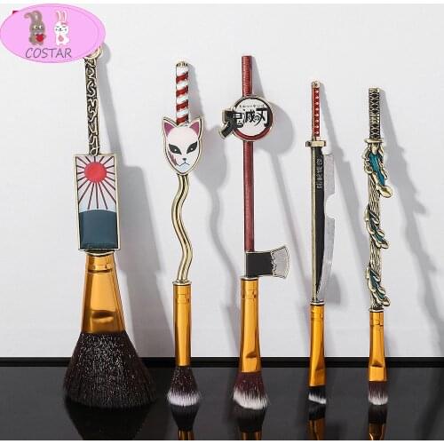 COSTAR Anime Demon Slayer Blade Kitchen Gate Nidouzi Cosplay Tanjirou The Same Earring Makeup Brush Eyebrow Pencil