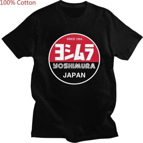 100% Cotton Personality Japan Yoshimura Logo T Shirt Men Short Sleeves T-shirt Leisure Tuning Race Auto Tee Graphic Tshirts