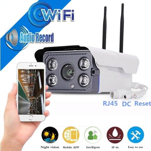 WIFI Camera 1080P HD CCTV IP Camera Bullet IR Outdoor waterproof Camera With Audio TF Slot ,Aluminum Alloy Housing Nightvision