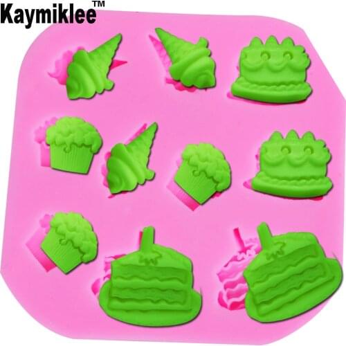 Kaymiklee M084 Hot Selling New Arrival ice cream silicone cake mold,fondant decoration mold,popular cake mold