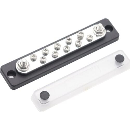 Power Distribution Terminal Block Battery Bus Bar 4 Studs Bus Bar 100A AC Power Distribution for Yacht Boat