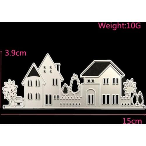 House Shape Villa Metal Die Cutting Dies Scrap Booking Embossing Folder Suit For Sizzix Fustella Big Shot Cutting Machine D009