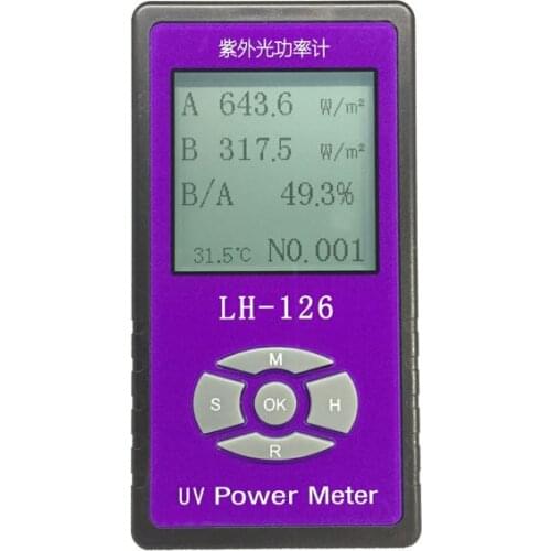 New High Quality Precision UV Power Meter Detector LH126 Handheld Digital UV Light Radiation Strength UV blocking Rate Meter