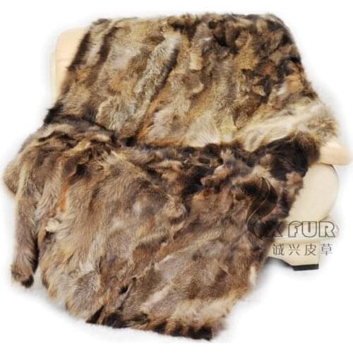 CX-D-74 Natural Color Customized Fashion Raccoon Fur Home Carpet Patchwork Fur Blankts ~DROP SHIPPING