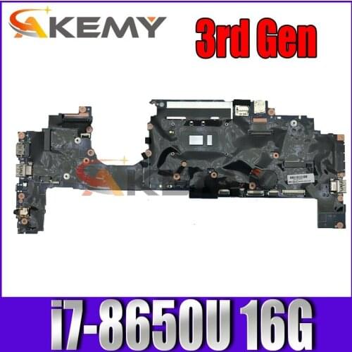 Original laptop Lenovo ThinkPad X1 Yoga 3rd Gen motherboard i7-8650U 16G 01YN209