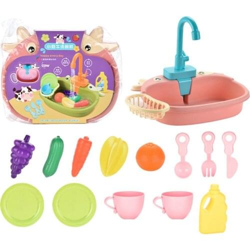 Pretend Play Kitchen Toys For Children Electric Dishwasher Pretend Play Mini Kitchen Summer Educational Toys For Girls
