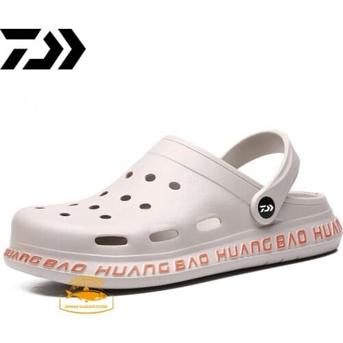 Daiwa Unisex Fashion Beach Sandals Fishing Shoes Thick Sole Slipper Waterproof Anti-Slip Sandals Flip Flops for Man