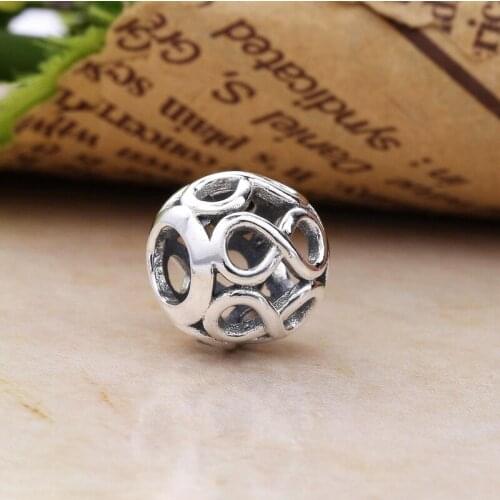 Free Shipping Authentic 925 Sterling Silver Infinite Love Openwork Charms Fit Original Bracelet For Women DIY Jewelry S925 Beads