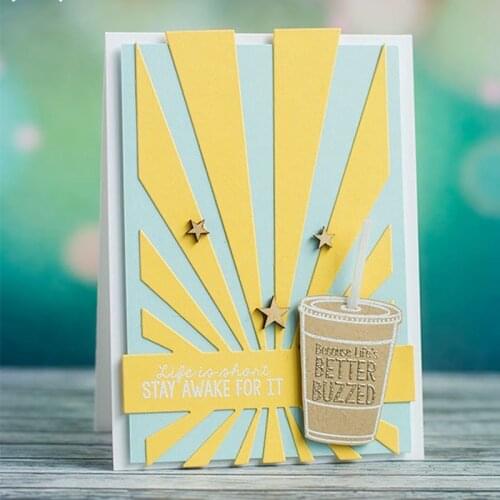 Sunburst Sunshine Frame Metal Cutting Dies Stencils For DIY Scrapbooking Photo Craft Decorative Embossing Suit Paper Card Die