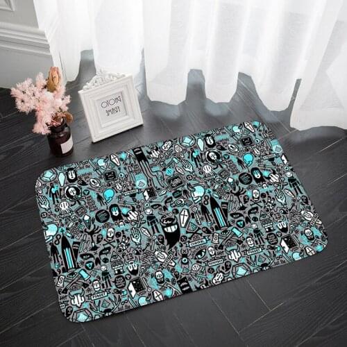 Game Handle Pattern Bedroom Entrance Doormat Absorbent Entrance Door 3D Pattern Bedroom Hallway Balcony Anti-Slip Mat Prayer Rug
