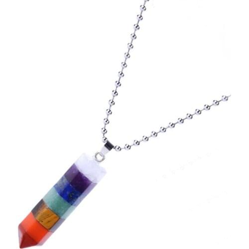 Yoga 7 Chakra Necklace with Stones Mala Chain Necklaces Reiki Chakra Healing Energy Beads Protection Energy Healing