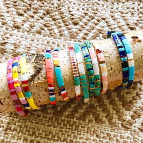 Boho Miyuki Bracelet For Women Bohemian Stretch Tila Janpan Glass Seed Beaded Bracelets Femme 2021 Summer Beach Jewelry Pulsera