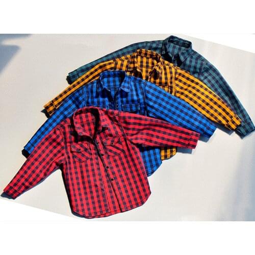 1/6 Soldier Plaid Shirt Jacket Top Model for 12 inch action figure M35 body