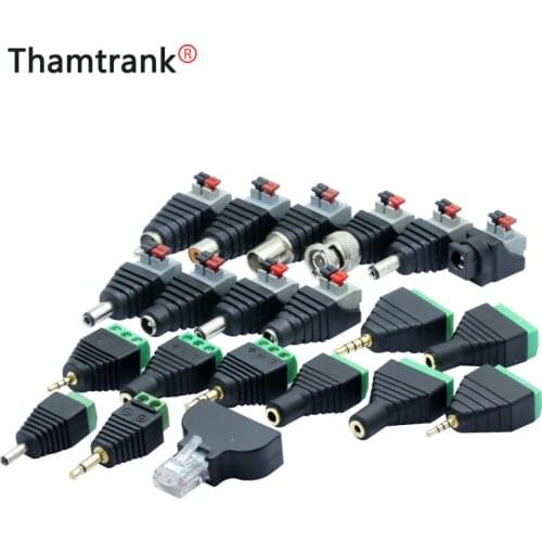 10PCS Video AV Balun 3.5mm 4Pole Stereo Male to AV Screw Terminal Stereo Jack 3.5 mm male 4 pin Terminal Block Plug connector