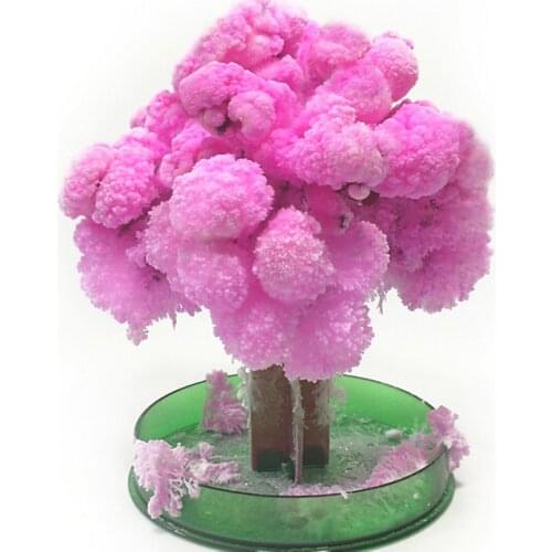 2019 Japan Pink Big Magic Grow Paper Sakura Tree Magically Growing Trees Kit Desktop Cherry Blossom Christmas Science Kids Toys