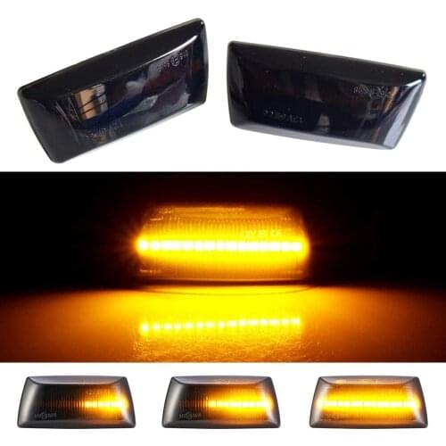 2x For Chevrolet Cruze Opel Astra H Zafira B Corsa D Insignia A Meriva B Dynamic LED Side Marker Fender Lights Turn Signal Lamp