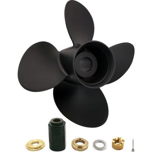 4 blade 13x19 for Johnson 15 teeth motor boat 90-115hp Interchangeable hub marine aluminium propellers