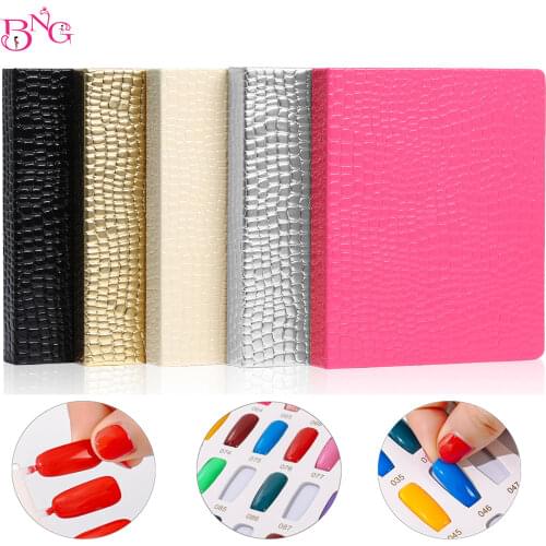 80/120/160/216/240/308 Nail Display Book Tips Leather Cover Gel Polish Swatch Chart Salon Tools False Showing Shelf Presentoire