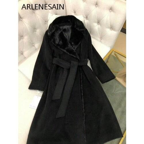 Черные шубы Arlenesain China At AliExpress