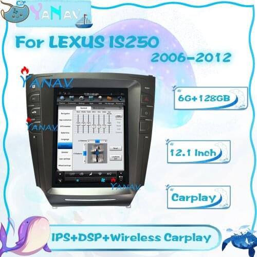 Vertical screen car radio For-LEXUS IS250 2006-2012 Tesla style Car stereo multimedia player Android HD car video audio player