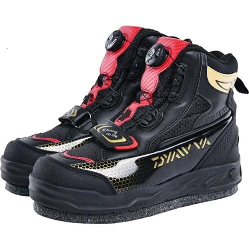 Fly Fishing Shoes Upstream Boots Felt Sole With Nails Professional Self Locking Waders Climbing Hiking Skid-proof Reef-climbing