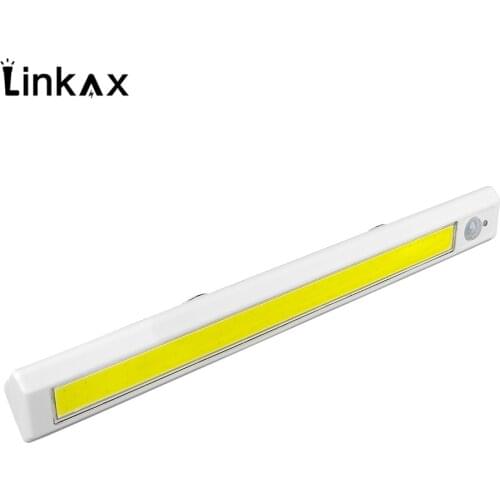 COB LED PIR Motion Sensor Under Cabinet Closet Wardrobe light Super Bright Sensor Night Light For Closet Stairs Kitchen