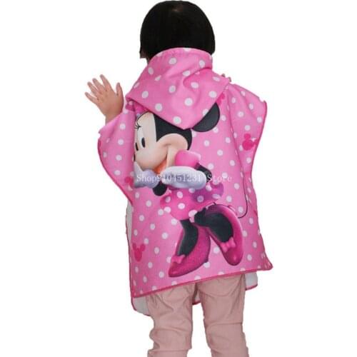 Disney Cartoon Baby Hooded Bath Towels Mickey Minnie Mouse 95 McQueen Car Children Polyester Beach Towel 50x100cm