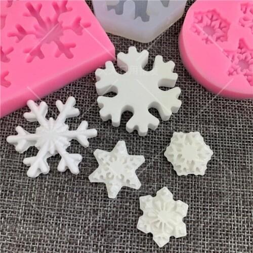 Sugarcraft Christmas Snowflake Silicone Mold Fondant Mold Cake Decorating Tools Chocolate Gumpaste Mold
