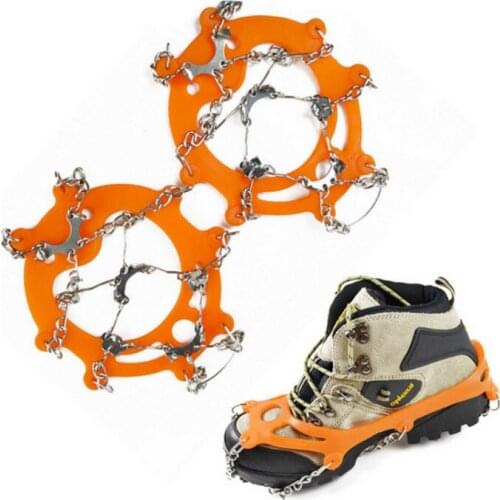 Quality Climbing Antiskid Crampons Winter Walk Ice Fishing Snowshoes Manganese Steel Slip Shoe Covers No Slip Shoes outdoor